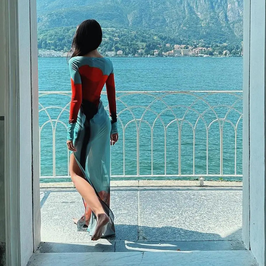 Y2K Sheer Slim Dress