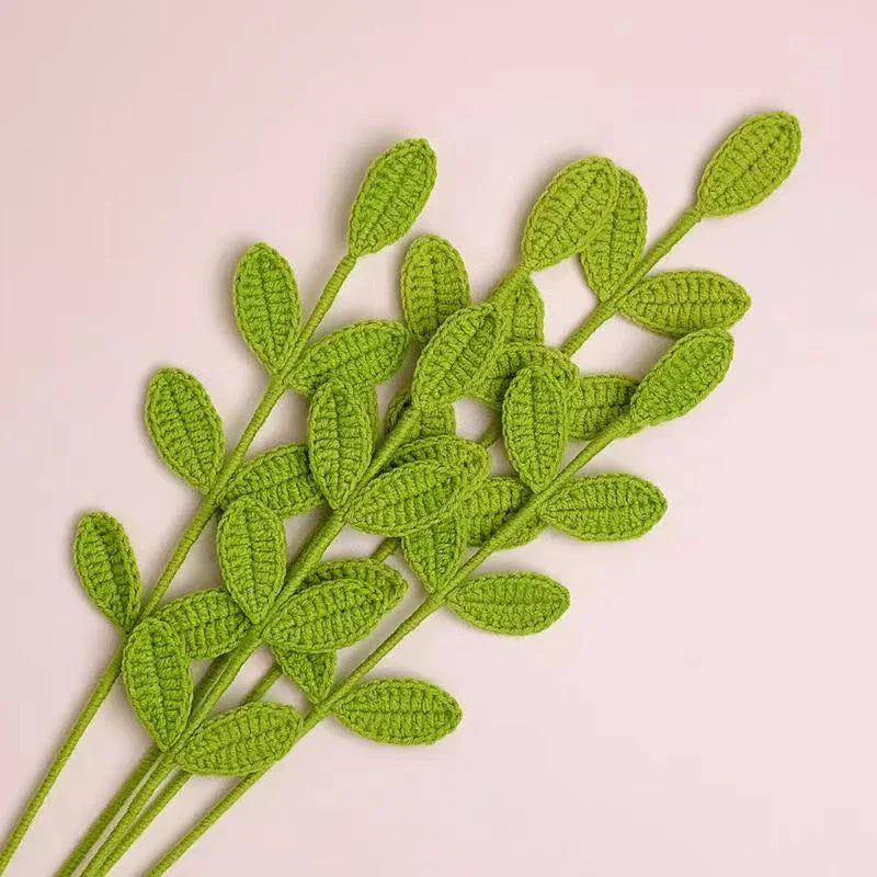 Hand-knitted Crochet Bouquet Woven Leaves Valentine's Day