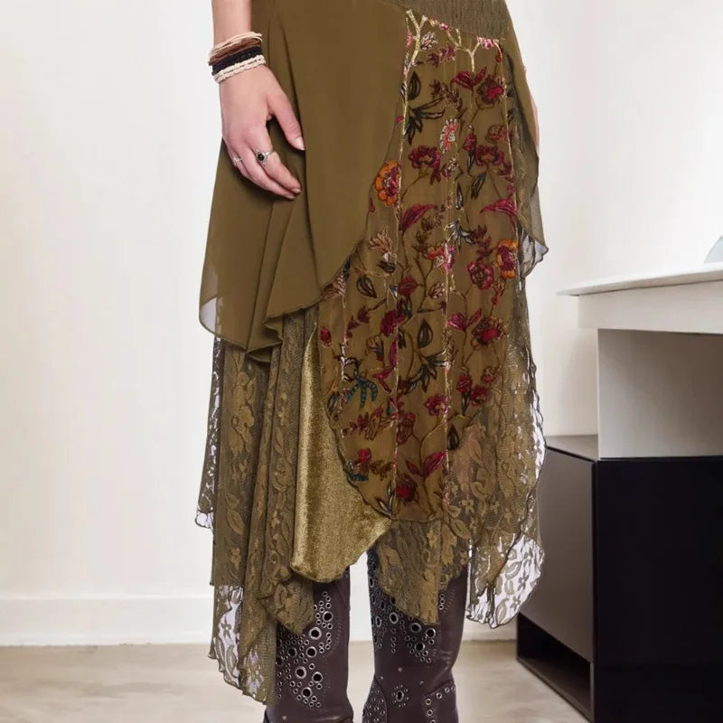 Fairycore Layered Midi Skirt