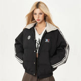 Chaqueta acolchada ligera a rayas para invierno