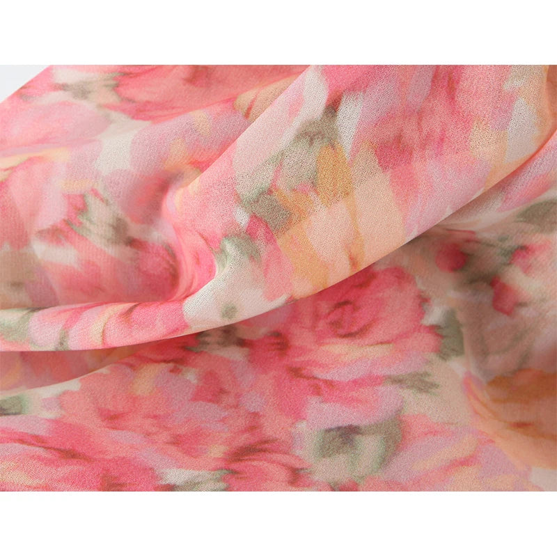 Sexy Sling Floral Print Boho Beach Mini Dress