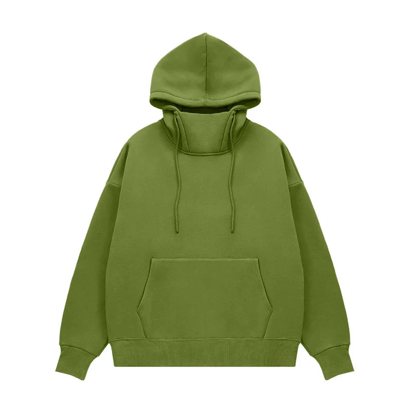 Basic Thick Fleece High Neck Hoodies