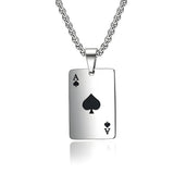 Stainless Steel Poker Card Necklaces