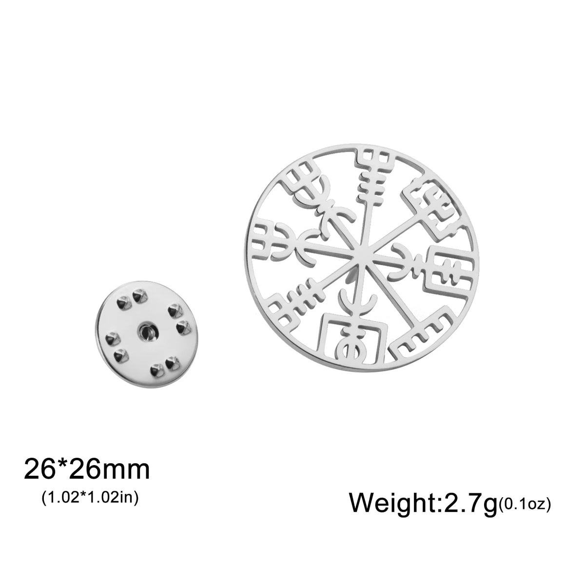 Skyrim Nordic Vegvisir Runic Compass Brooch