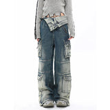 High Waist Cargo Jeans