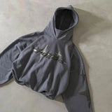 Y2K Bold Oversized Gothic Bubble Letter Hoodie