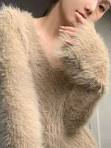 Cozy Long Sleeve Fuzzy Cardigan