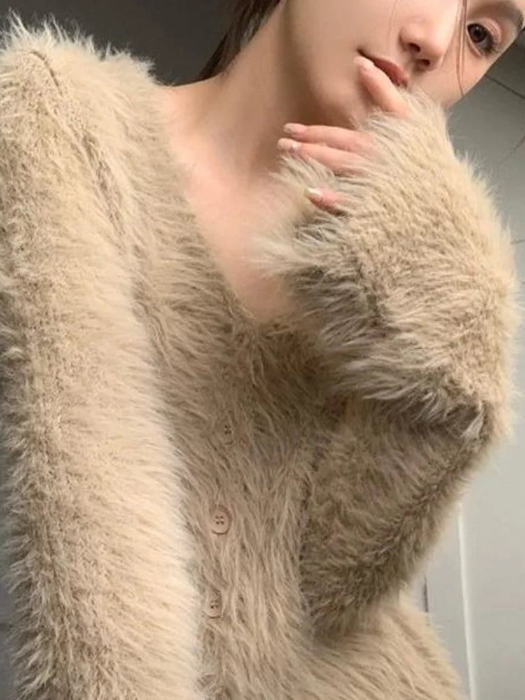 Cozy Long Sleeve Fuzzy Cardigan