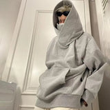 Korean Style Covered Face Hoodie