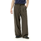 Drawstring Straight Leg Loose Fit Linen Pants
