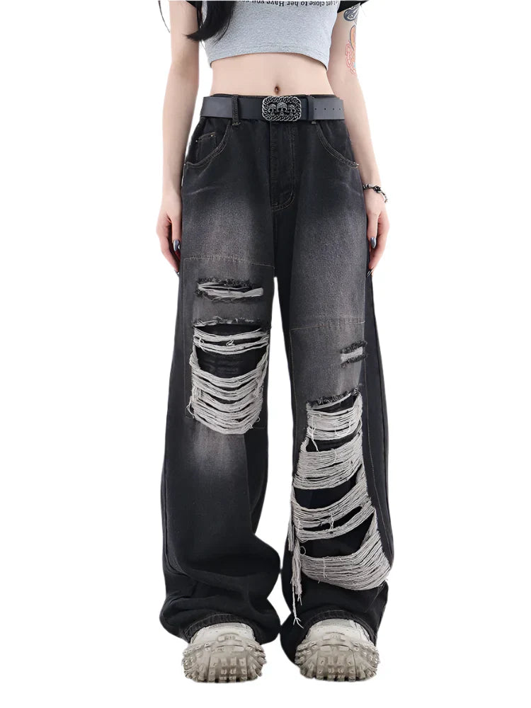 Y2K Grunge Ripped Jeans