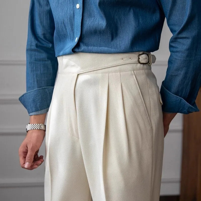 Old Money Luxury Slim-fit Dress Pants