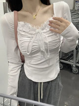 Coquette Slim Bow Blouse