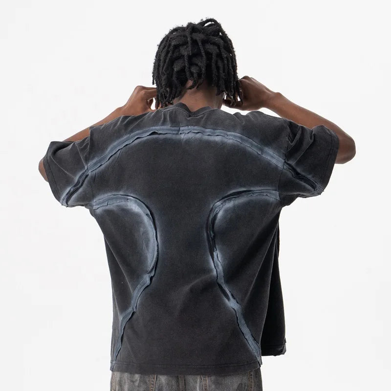 Casual Vibrant Graphic Black Print T-Shirt