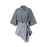 Plaid Double Layered Long Sleeve Shirt