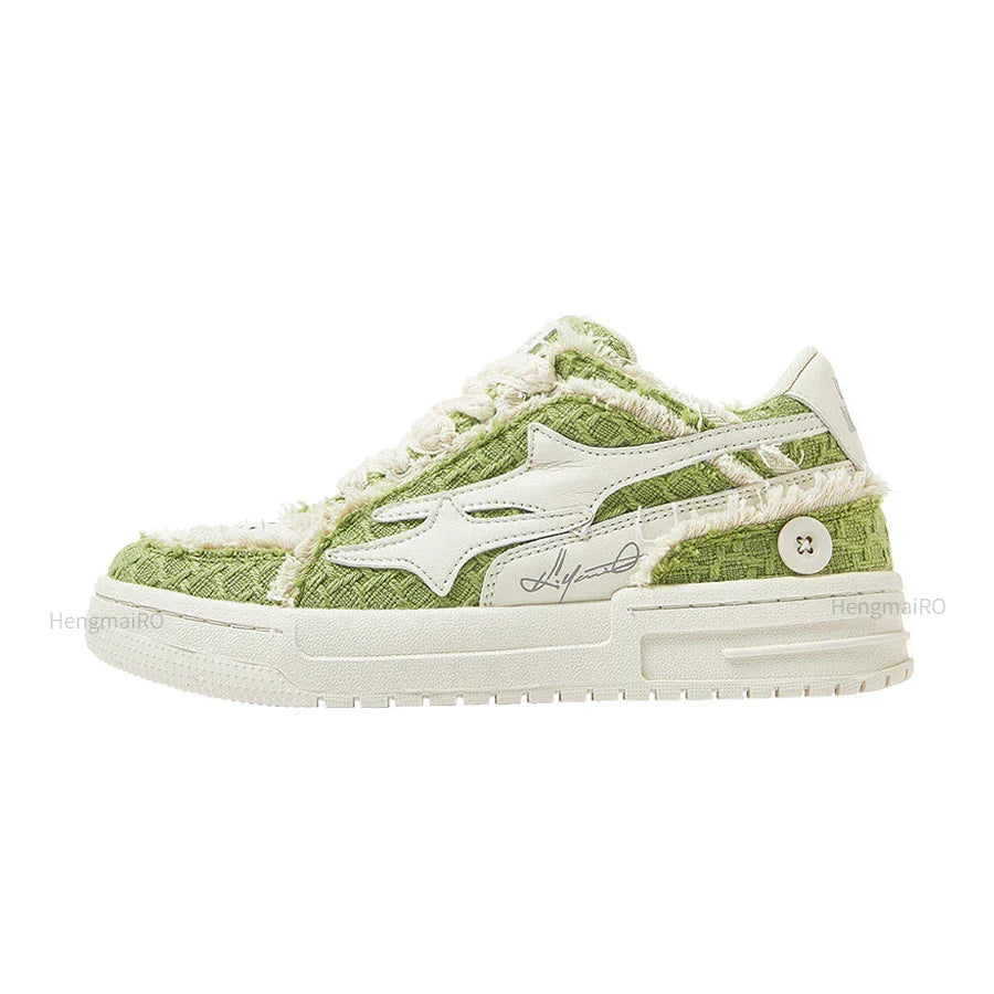 Retro Y2K Star Women's Skater Sneakers