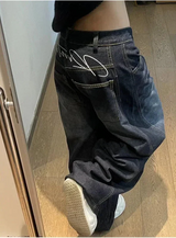 Vintage Black Low Waist Jeans