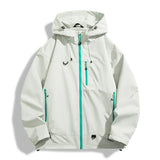 Solid Color Waterproof High Collar Windbreaker Jacket