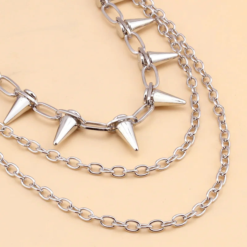 Spike Rivet Chain For Pants
