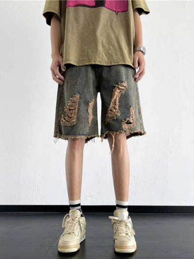 Y2K Distressed Denim Shorts