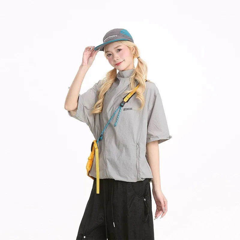 Quick Dry Loose Fit Zipper Shirt