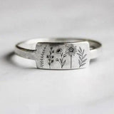 Wildflower Steel Vintage Ring