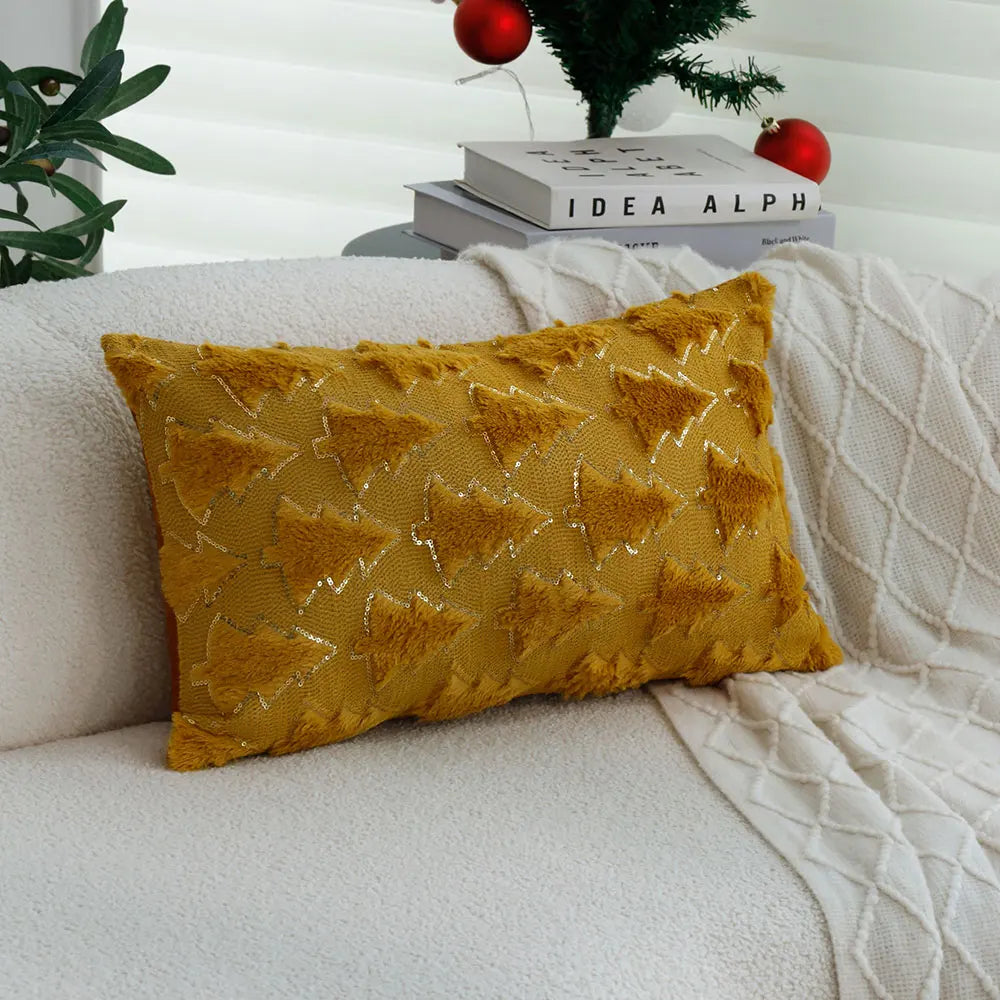 Christmas Tree Pillow Cover for Living Room