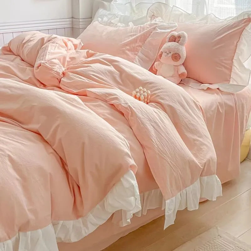Ruffle Lace Princess Style Bedding Sets