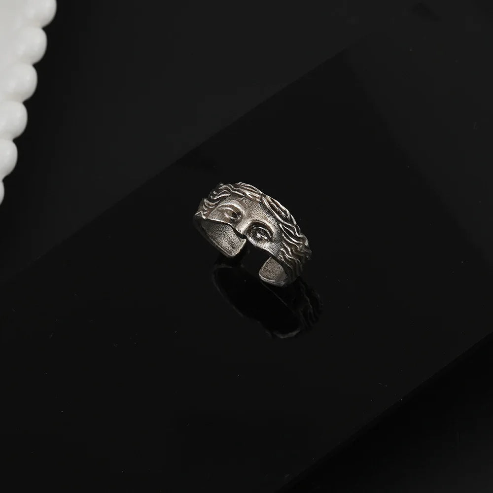 Vintage Gothic Art Open Ring