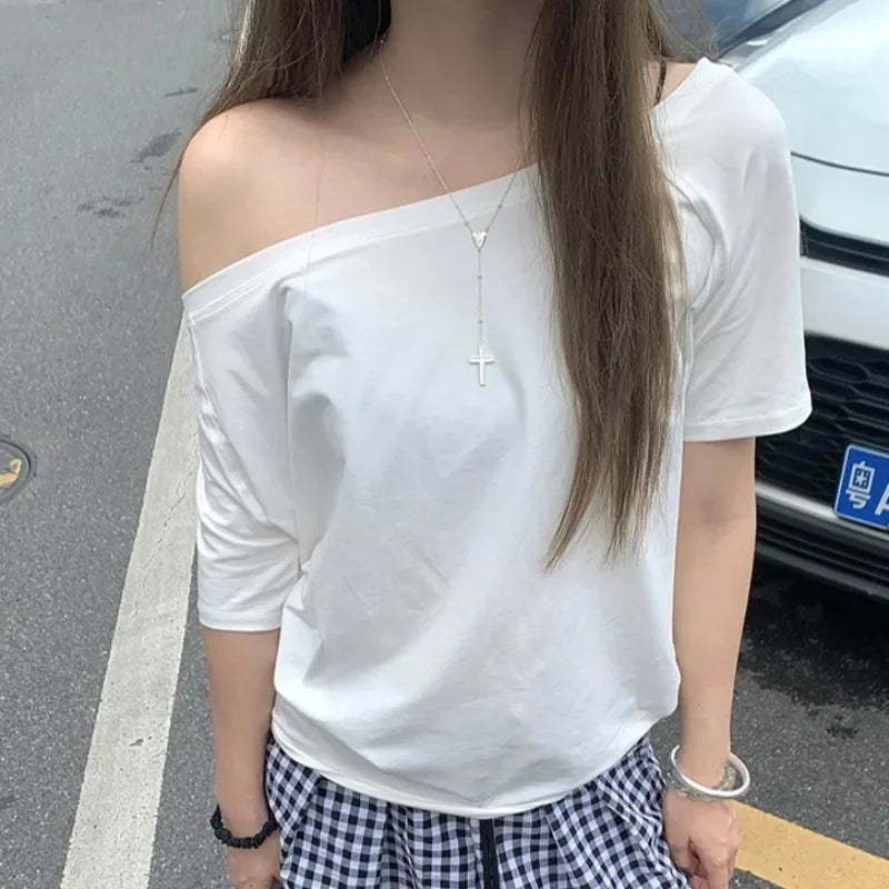 Camiseta de verano casual lisa sencilla