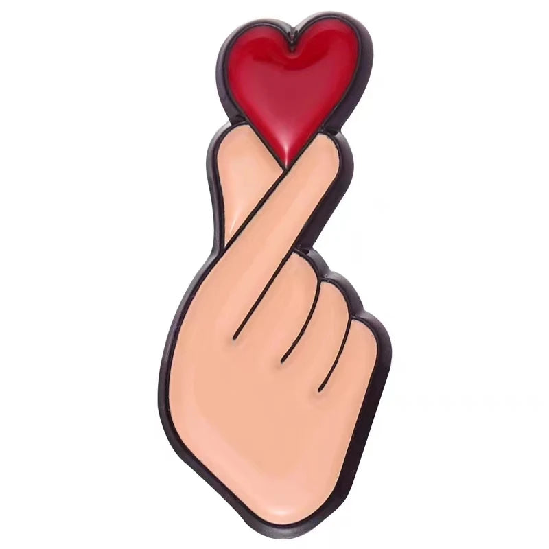 Cartoon Heart Badge Pin