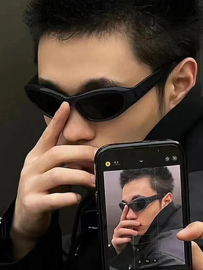 Y2K Punk Oval Sunglasses
