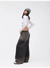 Sweatpants mit weitem Bein und Farbverlauf