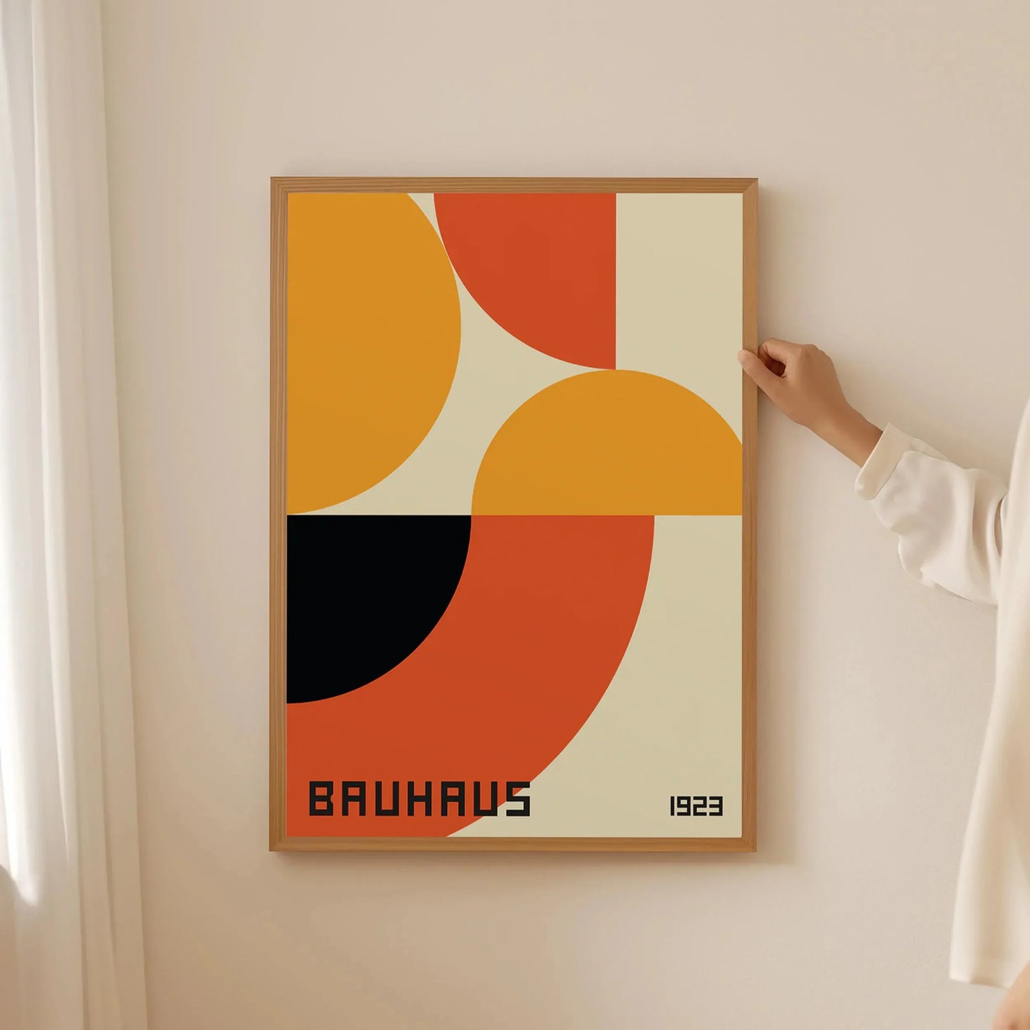 Póster geométrico naranja - Arte pop