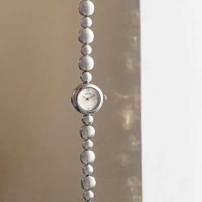 Ladies Silver Bracelet Round Quartz Watch