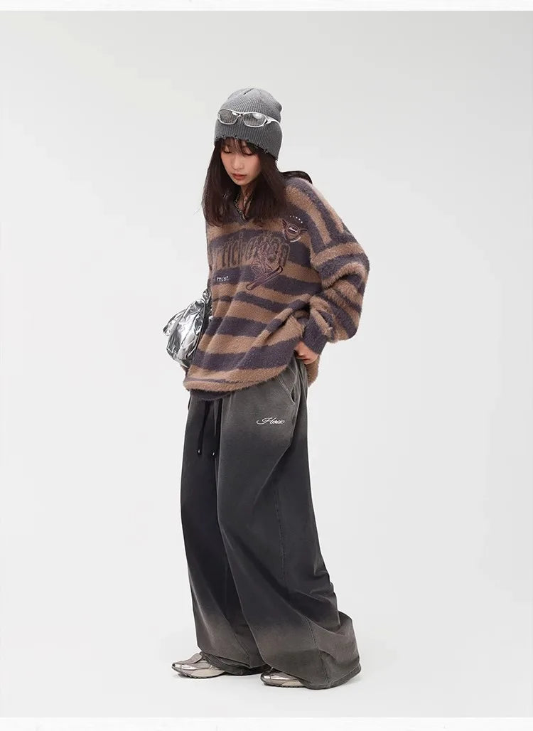 Sweatpants mit weitem Bein und Farbverlauf