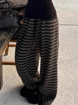 Vintage Grunge Knitted Wide Leg Pants