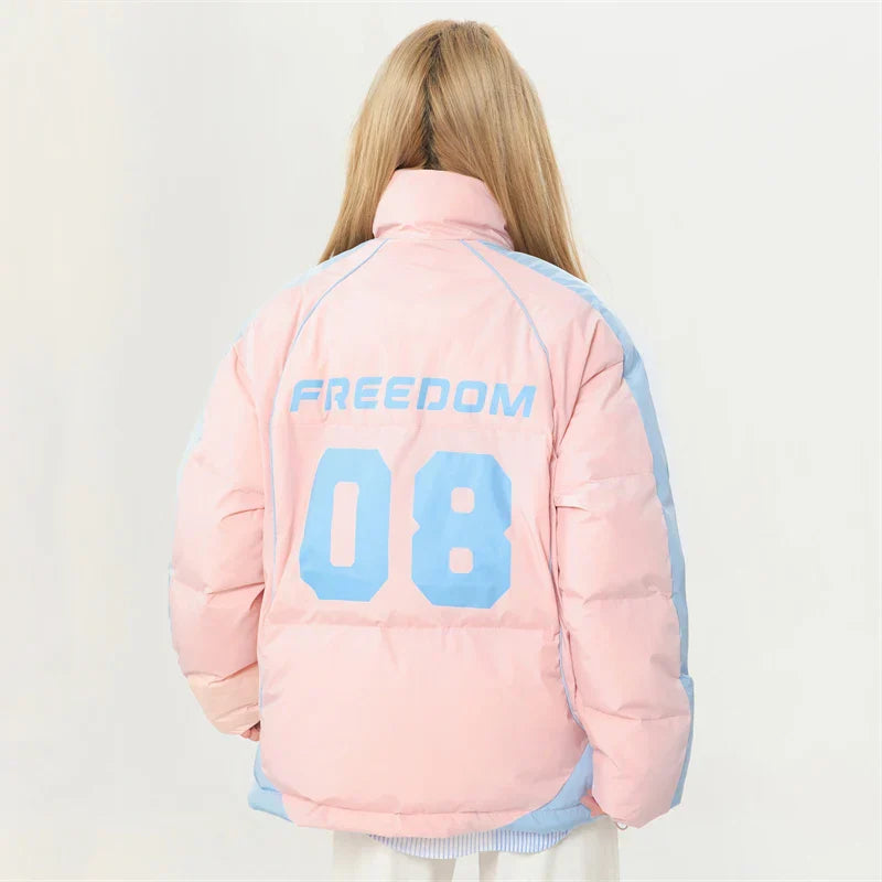 Barbie Core Oversized Women's Puffer Jacket
