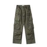 Y2K Belted Washed Cargo Jeans