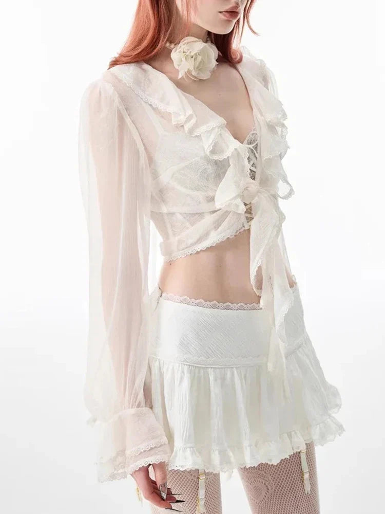 Coquette Mesh Mini Skirt