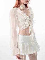 Coquette Mesh Mini Skirt