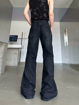 Washed Black Flare Jeans