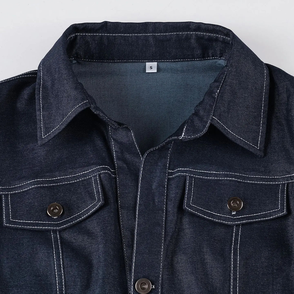Retro Blue Denim Shirt