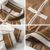 Chinese Style Coffee Varsity Jacket