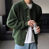 Ribbed Knitted Buttons Cardigan