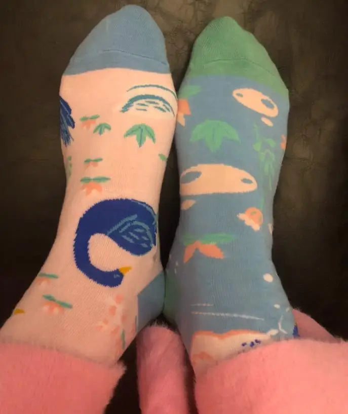 Mismatched Cotton Funny Colorful Socks