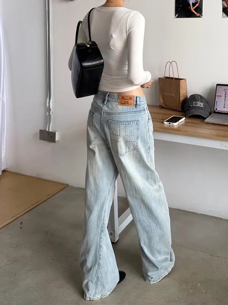 Y2K Light Blue Baggy Jeans