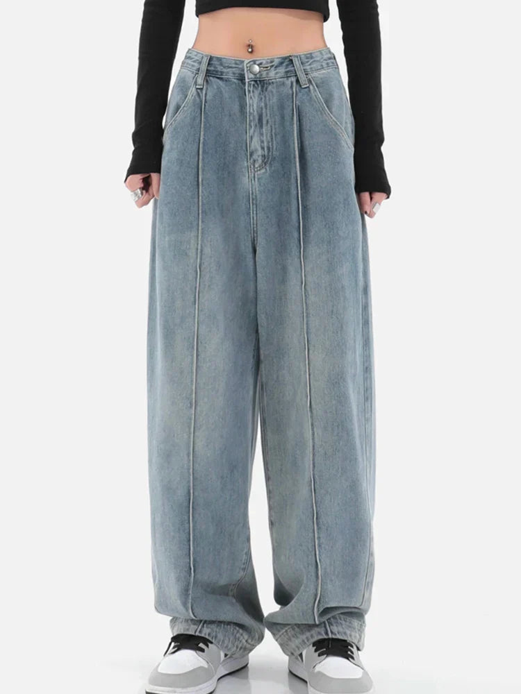 Light Blue Straight Leg Jeans