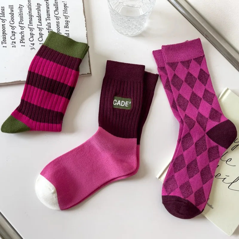 Rose Cute Mid-tube Socks