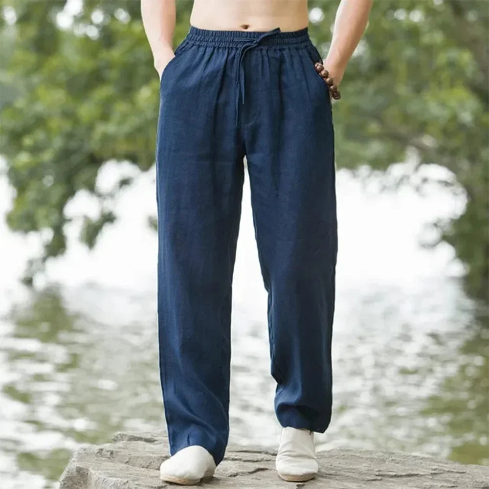 Joggers Cotton Linen Sweatpants Pants